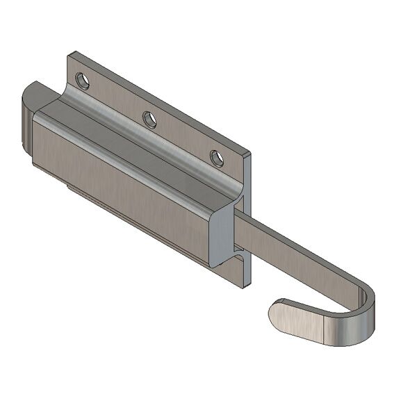 Rhiwa Quality draw latch with hook and flange - zinc-plated