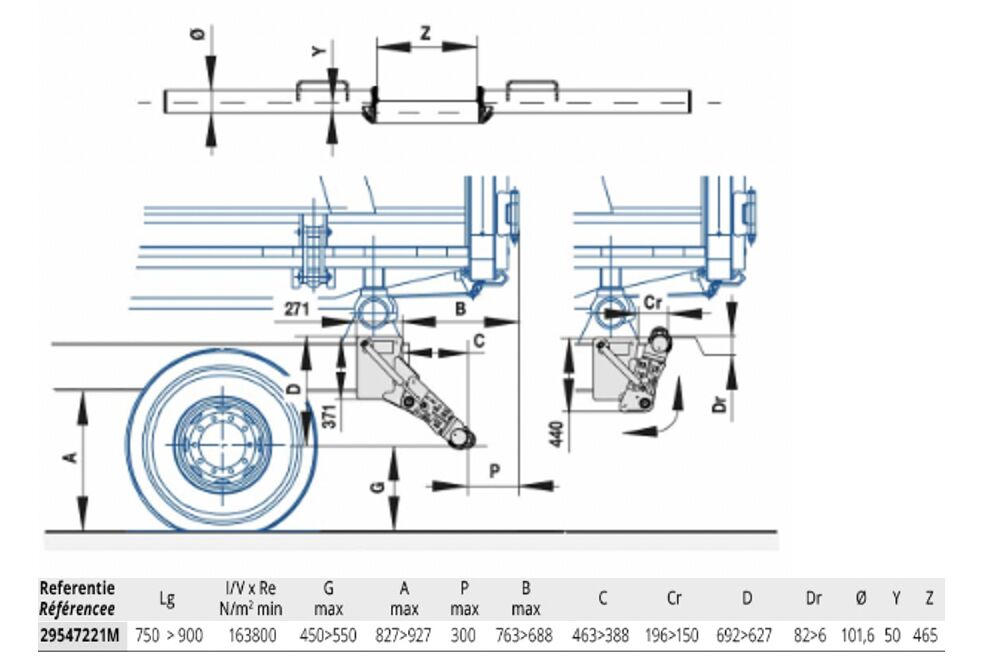 Pommier bumper XLIFT P721M - hydraulic lifting - type G vehicle - R58-03