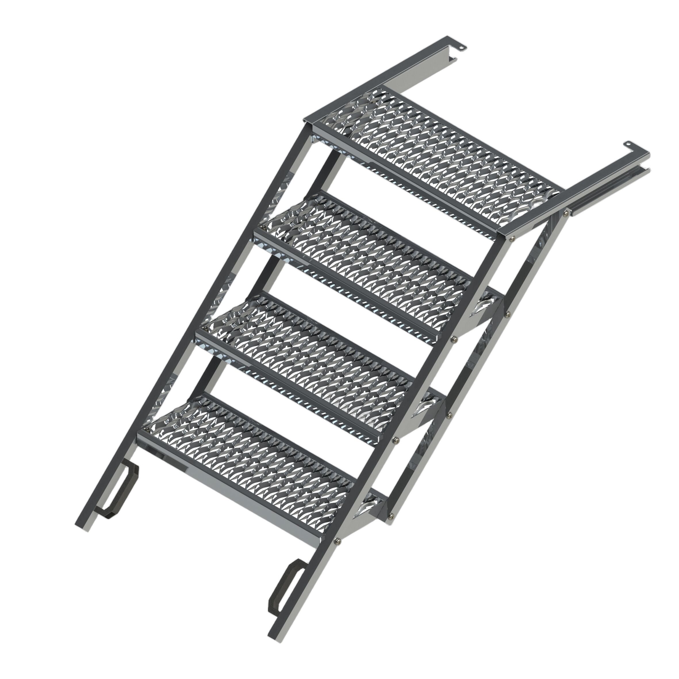 PWP pull out ladder - 4 steps - 1607 x 705 mm (LxW) - aluminum