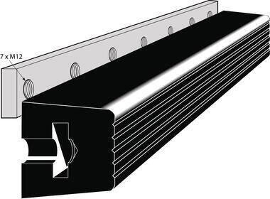 Pommier guard frame 60 mm - incl. mounting profile - EPDM - 2,6 meter