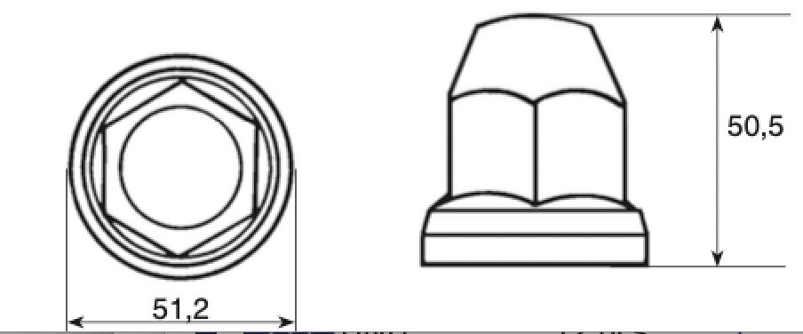 Rhiwa Quality wheel nut cover M33 - plastic red
