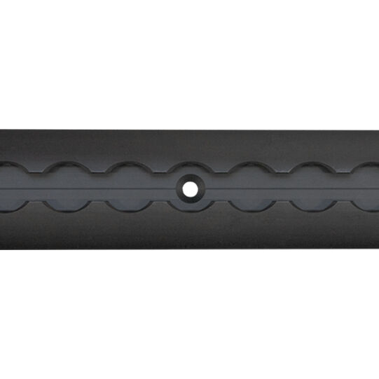 Rhiwa Quality rail d'ancrage - trou Ø 20 mm - 3000 mm - demi-rond - noir