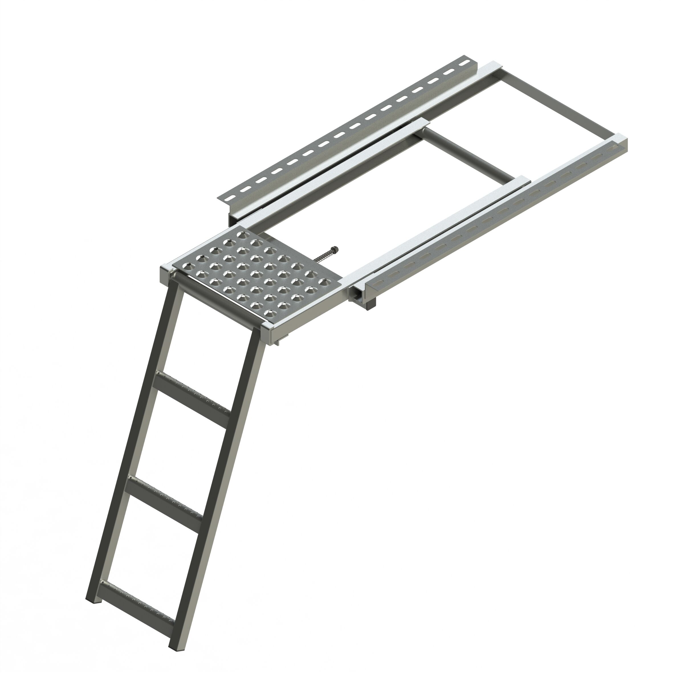 Pommier pull out ladder - 3 steps - 789 x 476 mm (LxW) - with platform