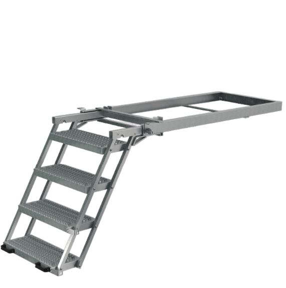 Takler pull out ladder - 4 steps - 1587 x 715 mm (LxW) - HDG
