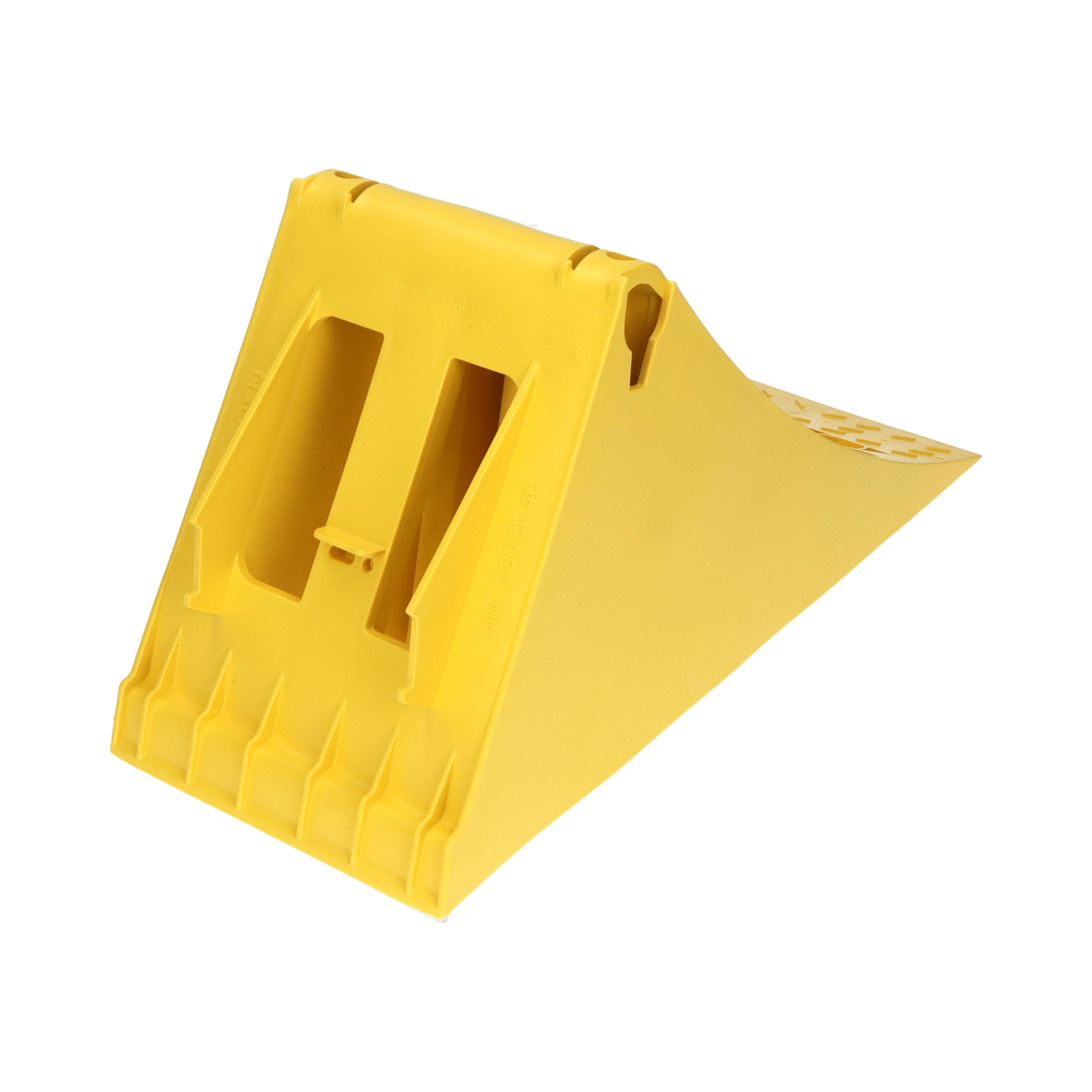 Rhiwa Quality wheel chock T2 Crowny 46 - yellow plastic