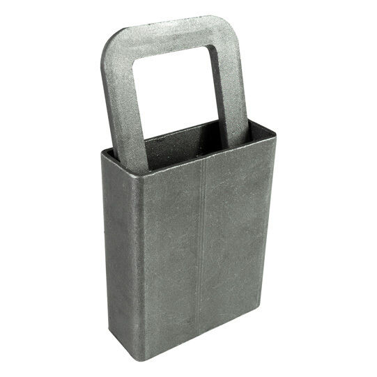 Rhiwa Quality vloeranker 3 ton - rechthoek - inbouw - blank staal 